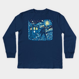 Tenth doctor dreams of time and space Kids Long Sleeve T-Shirt